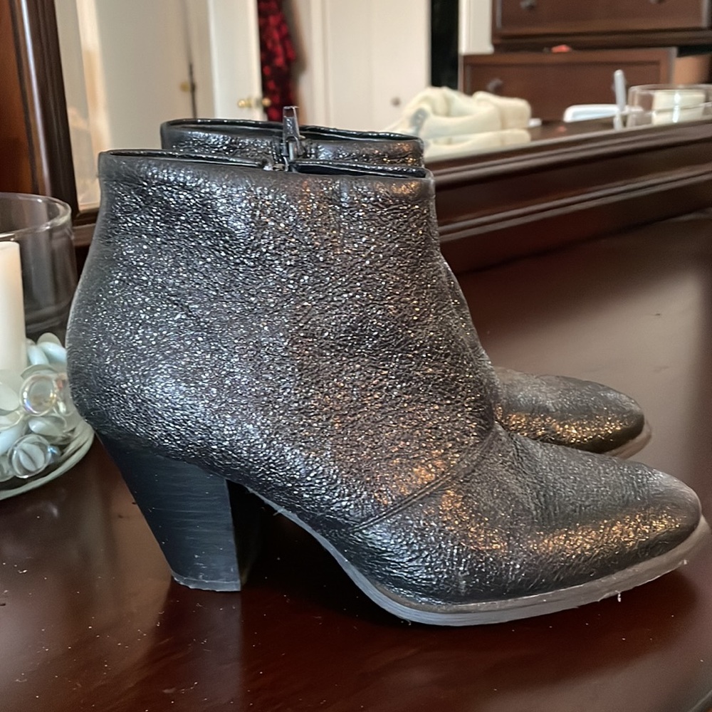 Also Black Sparkle Booties